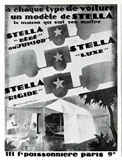 Stella: Magazine Advertisement for Stella tents