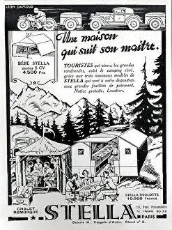 Chalet: Magazine Advertisement for Stella tents