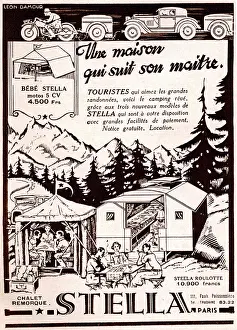 Chalet: Magazine Advertisement for Stella tents