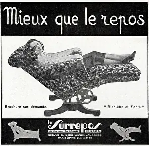 Reclining: Magazine Advertisement for Surrepos chairs