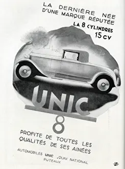 Unic: Magazine Advertisement for Unic cars