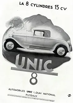 Unic: Magazine Advertisement for Unic cars