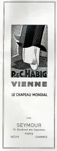 Vienne: Magazine Advertisement for Vienne hats