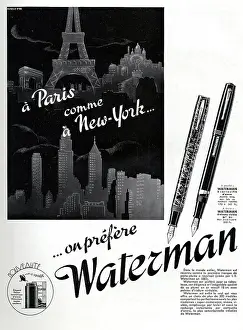 Pens: Magazine Advertisement for Waterman pens