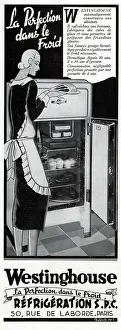 Refrigerator: Magazine Advertisement for Westinghouse refrigerators