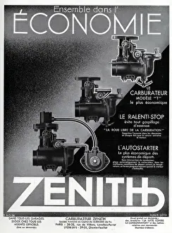 Zenith: Magazine Advertisement for Zenith carburettors