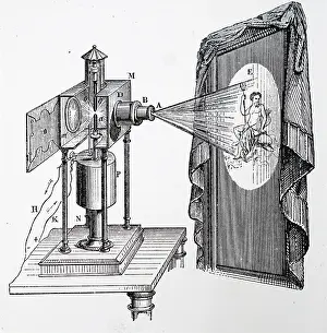 Carbon: A magic lantern illuminated by Dubosc's carbon lamp