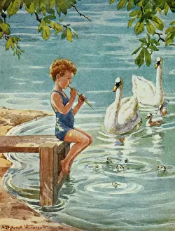 Cygnets: Magic Music ' little boy playing a flute