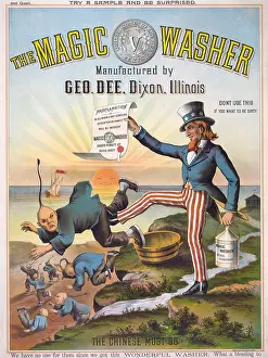Washer: The magic washer. The Chinese must go. Cartoon ?