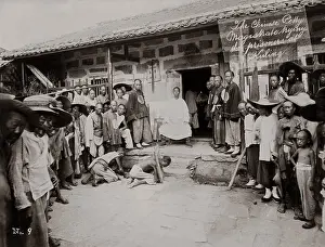 Magistrates: Magistrate's court, Kuling (Lushan), China circa 1890