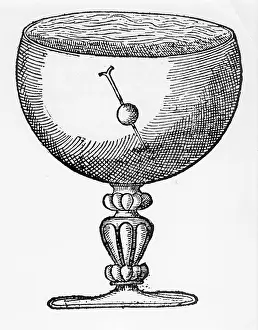 Needle: A magnetized needle pushed through a ball of cork