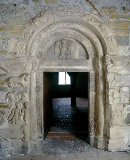 Merano: Magnificent marble portal decorated in