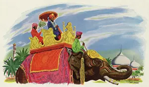 Maharajah: Maharaja Rides Elephant, India