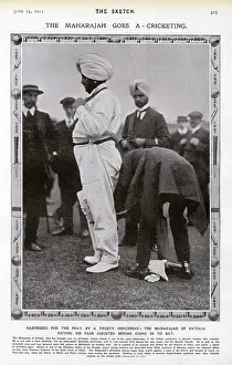 Adjusted: The Maharajah goes a-cricketing