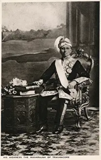 Travancore: The Maharajah of Travancore, India