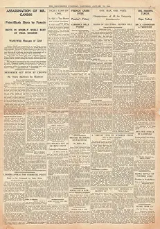 Extremist: Mahatma Ghandi Assassinated