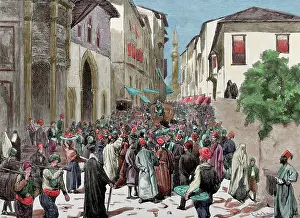 Vizier: Mahmud Nedim Pasha (1818-1883). Ottoman statesman. Protests