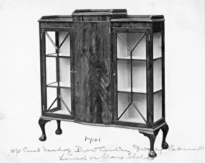 Mahogany: Mahogany, glass-fronted display cabinet