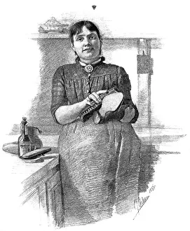Housemaids: MAID CLEANS SHOES