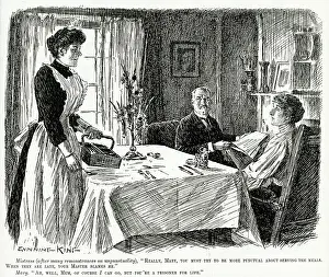 Candelabra: Maid laying table