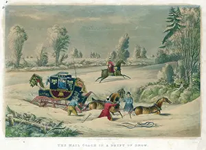 Mail Coach in a Drift of Snow