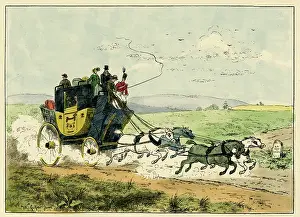 Stagecoach: Mail-coach entering an inn