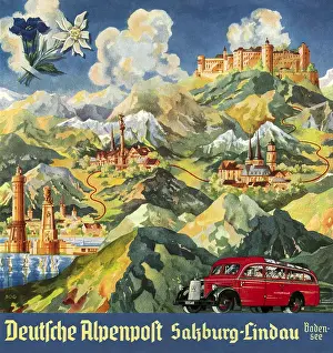 Tegernsee: mail / post, German Alpin post, cover, Germany