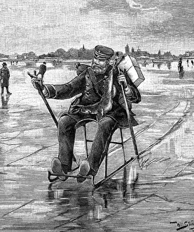 Oddity: mail / post, postman, crossing the Tegel lake