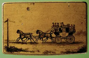 Snuff: mail / post, stagecoaches, stagecoach with passengers