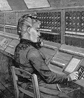Telephonist: mail / post, telephone, telephone exchange in