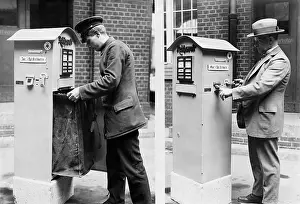 Postage: Mailboxes with stamp machine, 1928