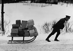 Packages: Mailman in winter, 1936