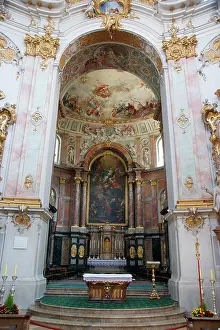 Ettal: Main altar, Ettal Monastery, Upper Bavaria, Germany