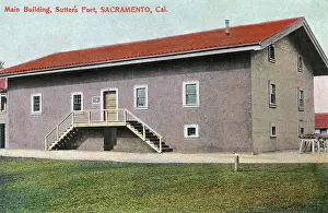 Sacramento: Main building, Sutter's Fort, Sacramento, California, USA