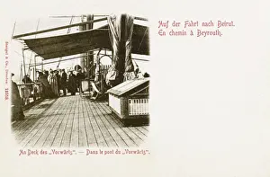 Vorwarts: On the main deck of the Vorwarts - Ship in port at Beirut