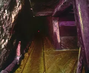Hallstatt: In the main gallery of the salt mine of Hallstatt