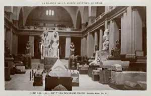 Exhibit: Main hall of the Egyptian Museum in Cairo, Egypt
