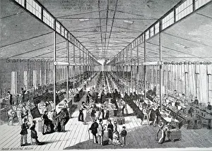 Connecticut: Main machine room at Wheeler & Wilson's sewing