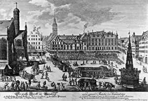 1719: Main Market in Nuremberg, 1719