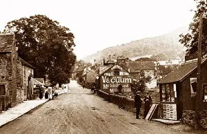 Mobiloil: Main Road, Hathersage early 1900s