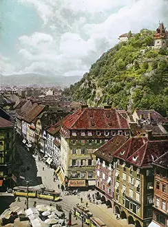Schlossberg: Main square and Schlossberg mountain in Graz