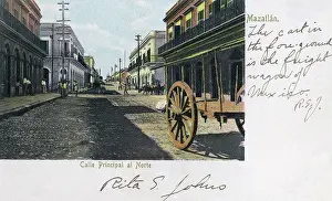 Calle: Main street in Mazatlan, Sinaloa, Mexico