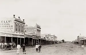 Rockhampton: Main Street, Rockhampton, Australia, shops and pedestrians