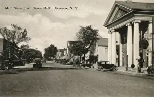 Geneseo: Main Street from the Town Hall, Geneseo, New York State, USA