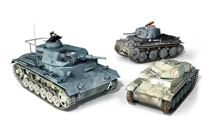 Panzer: The main tanks of German Army during WWII; the