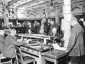 Telegraphy: Main telegraph office in Berlin, 1909