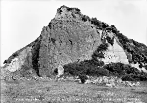 Sandstone: Main Volcanic Neck in Triassic Sandstone, Scrabo, Newtownard