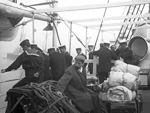 The Linda Etchart Lantern Slide Collection: The Maine (Ship) - Deck Scene - Royal Navy