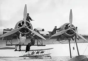 Caledonia: Maintenance work on a Short Empire, 1937