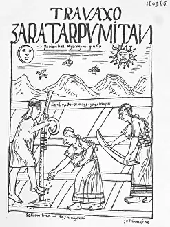 Poma: Maize planting, Inca